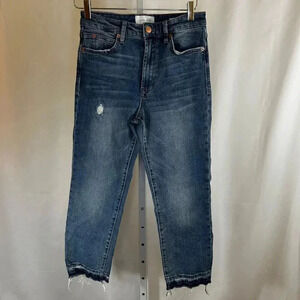Dear John Frankie Straight Size 27 Jean Distressed Denim Blue Casual